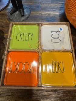 Rae Dunn Halloween coasters