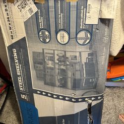 Muscle Rack Metal Heavy Duty 5-Tier Utility Shelving Unit (48-in W x 24-in D x 72-in H), Black