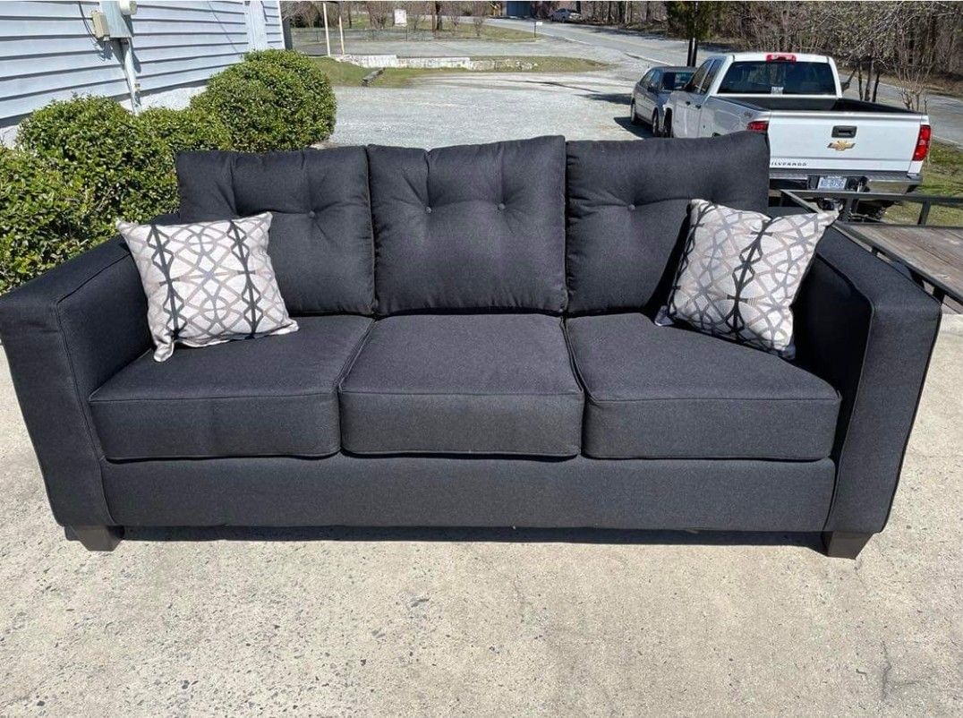 Beautiful Brand New Black Sofa And Loveseat