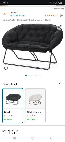 Black Double Seater Chair 