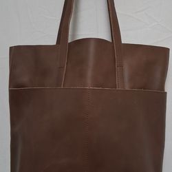 ABLE Brown Leather Tote Bag