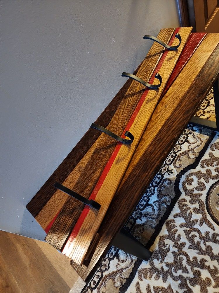 Toboggan Bench And Coat Rack Hooks Set