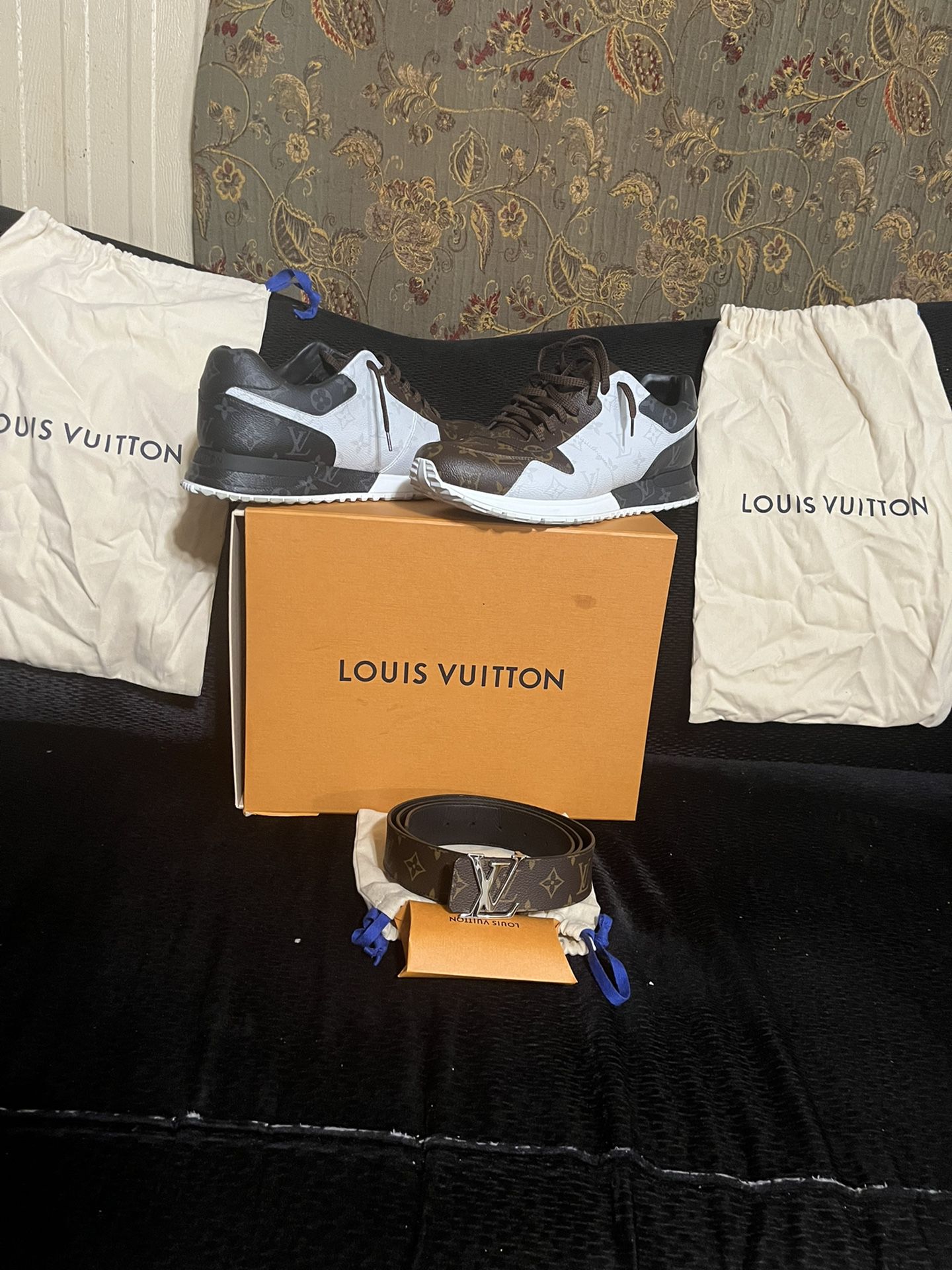 Louis Vuitton Run Away Sneakers Size 13 Plus Belt 