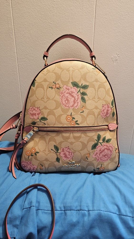 COACH Jordyn Backpack In Signature Canvas With Prairie Rose Print