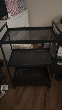Ikea 3 tear roller cart in black