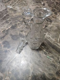 Anchor Hocking 50's Early American Prescut Star David Oil Cruet.