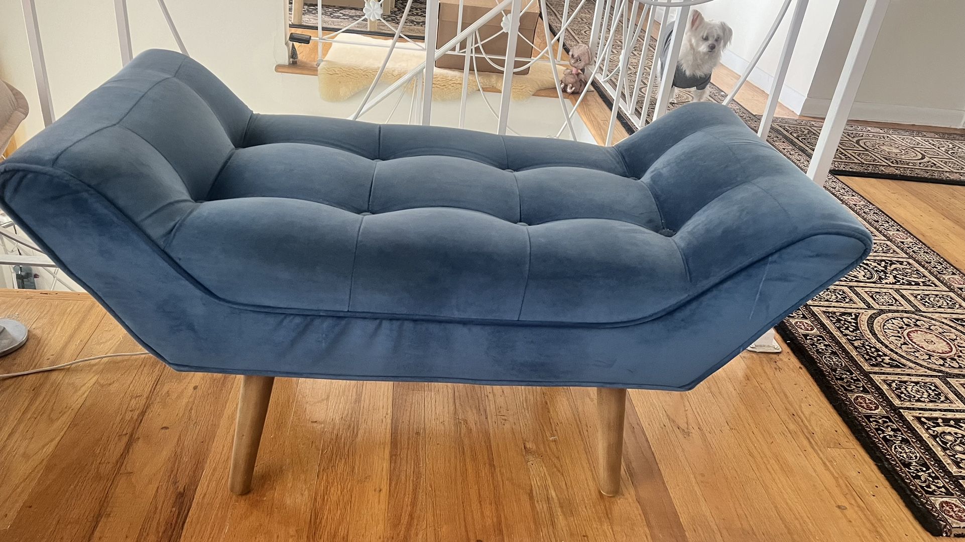 Velvet Footrest/Sitting Stool