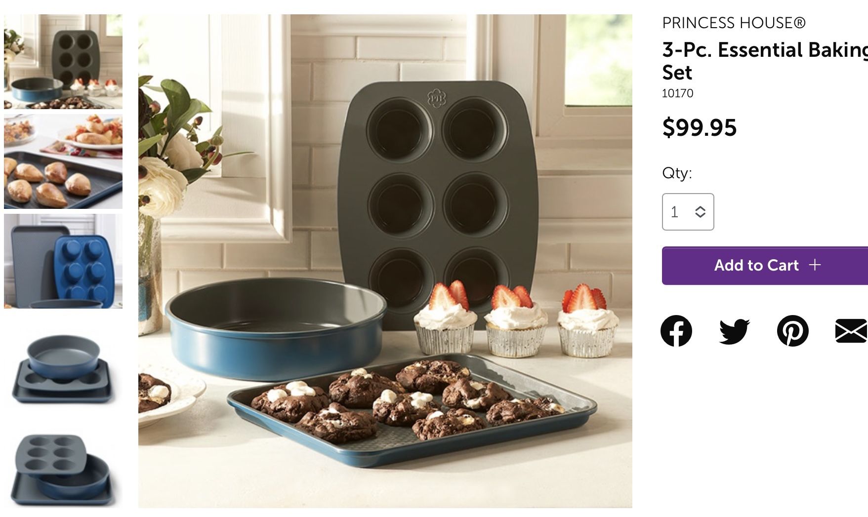 3 Pc Essential Baking Set Princess House,All Products : American Fashion Style Bags On Sale