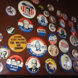Collection Of Old Pin Buttons