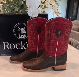 Rock’em Renegate Elephant Cowboy Boots Men’s 10.5 Chocolate Square Toe New $130