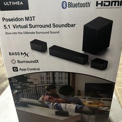 New! Ultimea U2502 Poseidon M3t 5.1 Virtual Surround Soundbar Bluetooth App B252