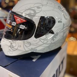 New White Women’s Dot Motorcycle Helmet $130