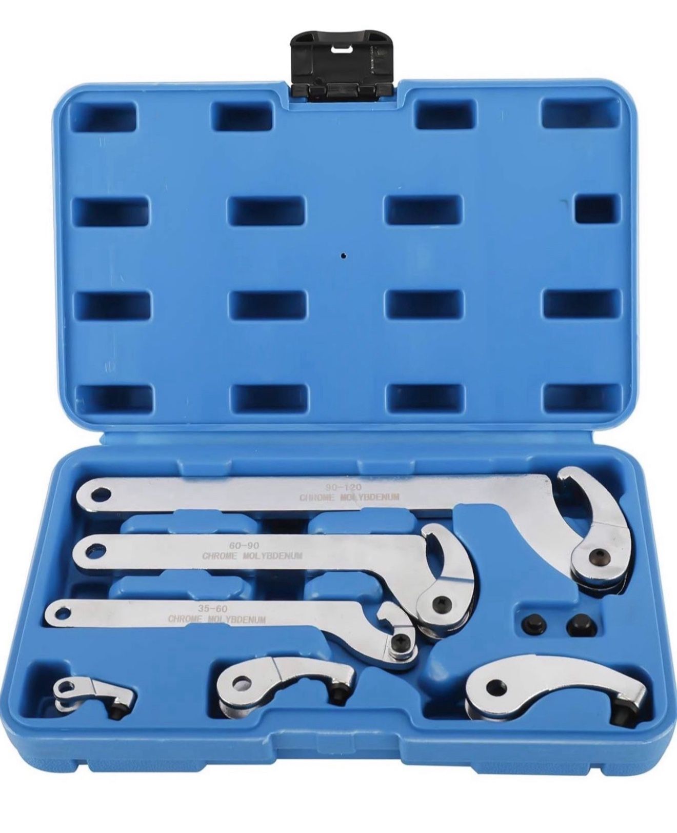 Adjustable Hook and Pin Spanner Wrench Set Interchangeable Wrench Tool Kit