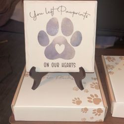 My Dog  Paw Prints On Are Hearts