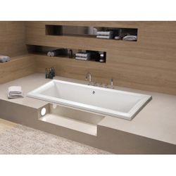 Aqua Eden 67in Drop In Acrylic Soaking Tub with Center Drain