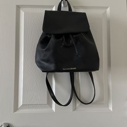 NEW* PINK Victoria Secret Black Leather Tote Backpack Purse Bag 👜 Travel School Size 14 x 13 (size without the handle)