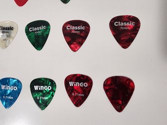 24 Assorted Guitar Picks & Cases 