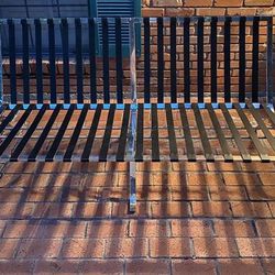 Mies van der Rohe Like frame with leather straps.