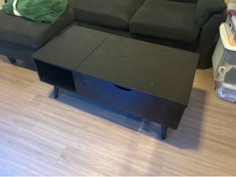 Black wooden coffee table