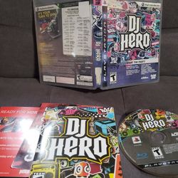DJ Hero (Sony PlayStation 3, 2009) PS3 Game Only Complete With Manual