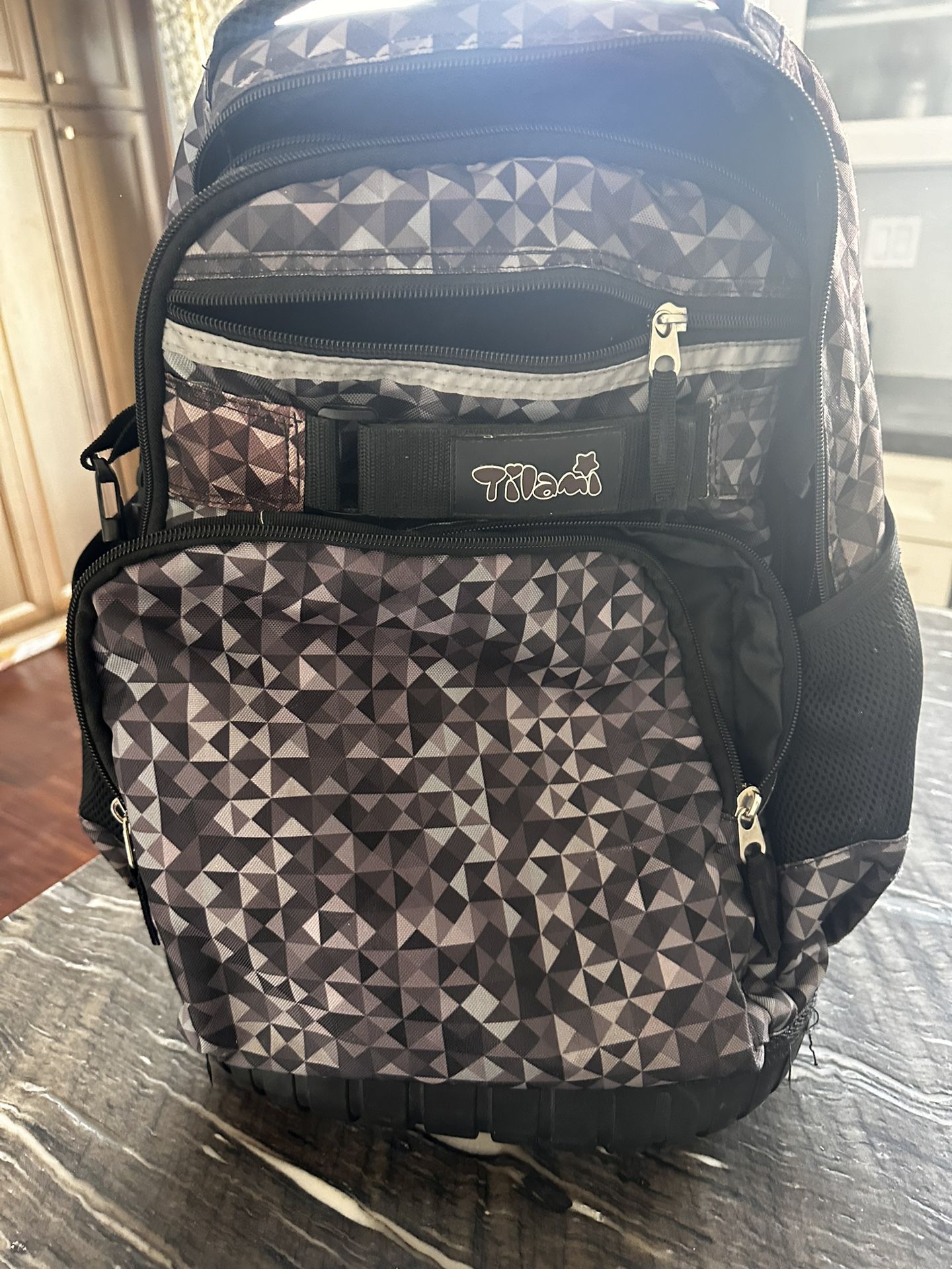 Tilami Rolling Wheeled Backpack 18 Inch Laptop School