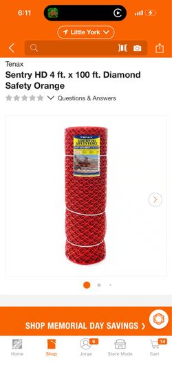 Safety orange fence 5 rollos