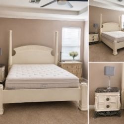 California King Post Bed +night Stand 