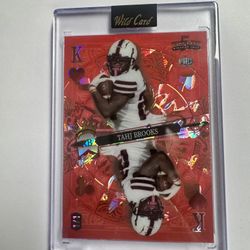 2024 Wild Card 5 Card Draw Stacked Deck Tahj Brooks 1/1 Red King SDPH-TBN 