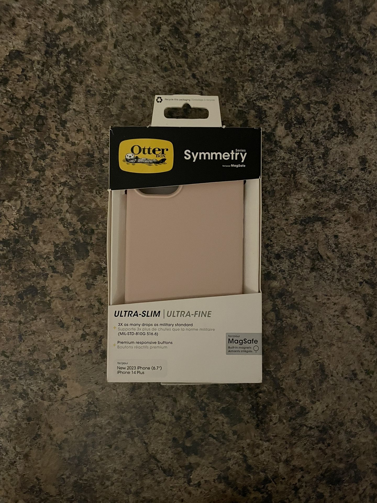 OtterBox Phone Case for iPhone 15 Plus & iPhone 14 Plus, MagSafe, Ballet Shoes Pink