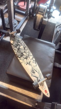 Longboard Skateboard with Graphic Deck