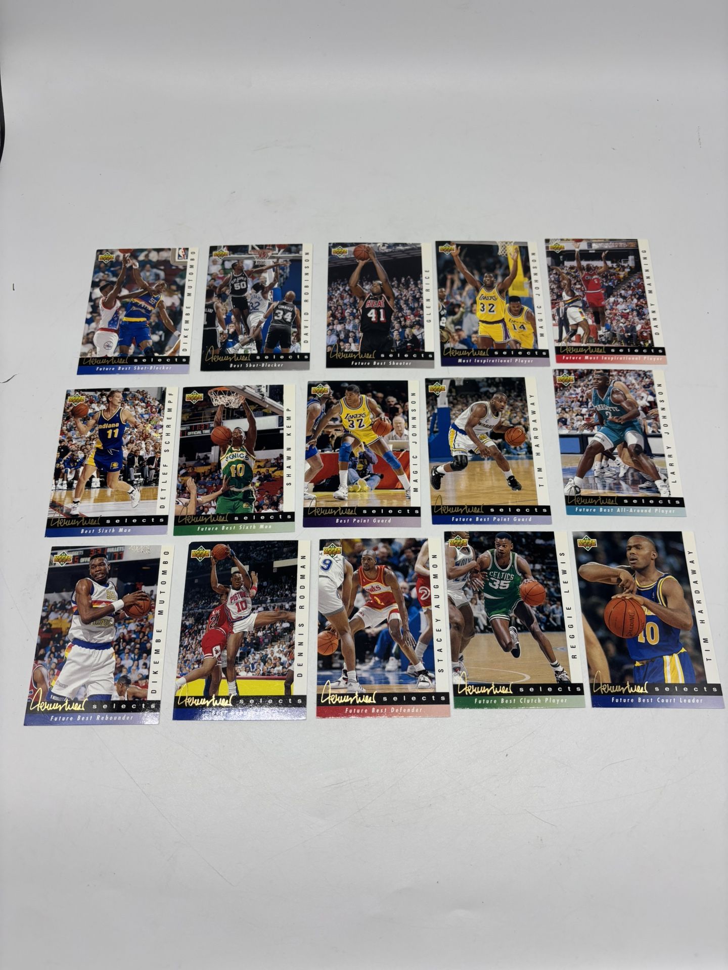 1992-93 Upper Deck Jerry West Selects Insert Lot Of 15