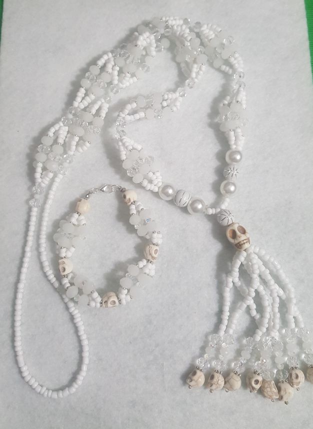 Conjunto de idde y collar-Religion yoruba