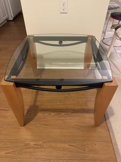 Glass Coffee Table, 26x26x20inches