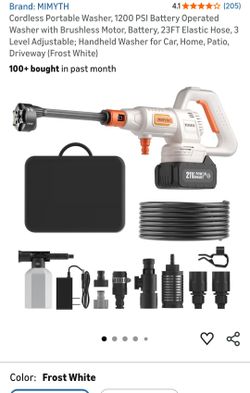 Cordless Portable Pressure Washer Kit (Frost White)