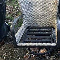 Wicker Swivel Rocker Chairs 