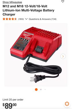 Milwaukee M12/M18 Multi-Voltage Battery Charger