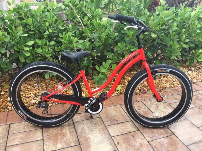 Sunbicycles Crusher fat tire beach cruiser 7 speed for Sale in