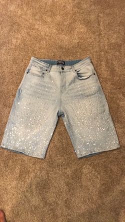 Focus Rhinestone Denim Jean Shorts SIZE 34