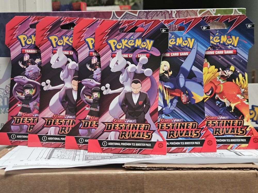 (6) Sleeved Blister Packs of Destined Rivals