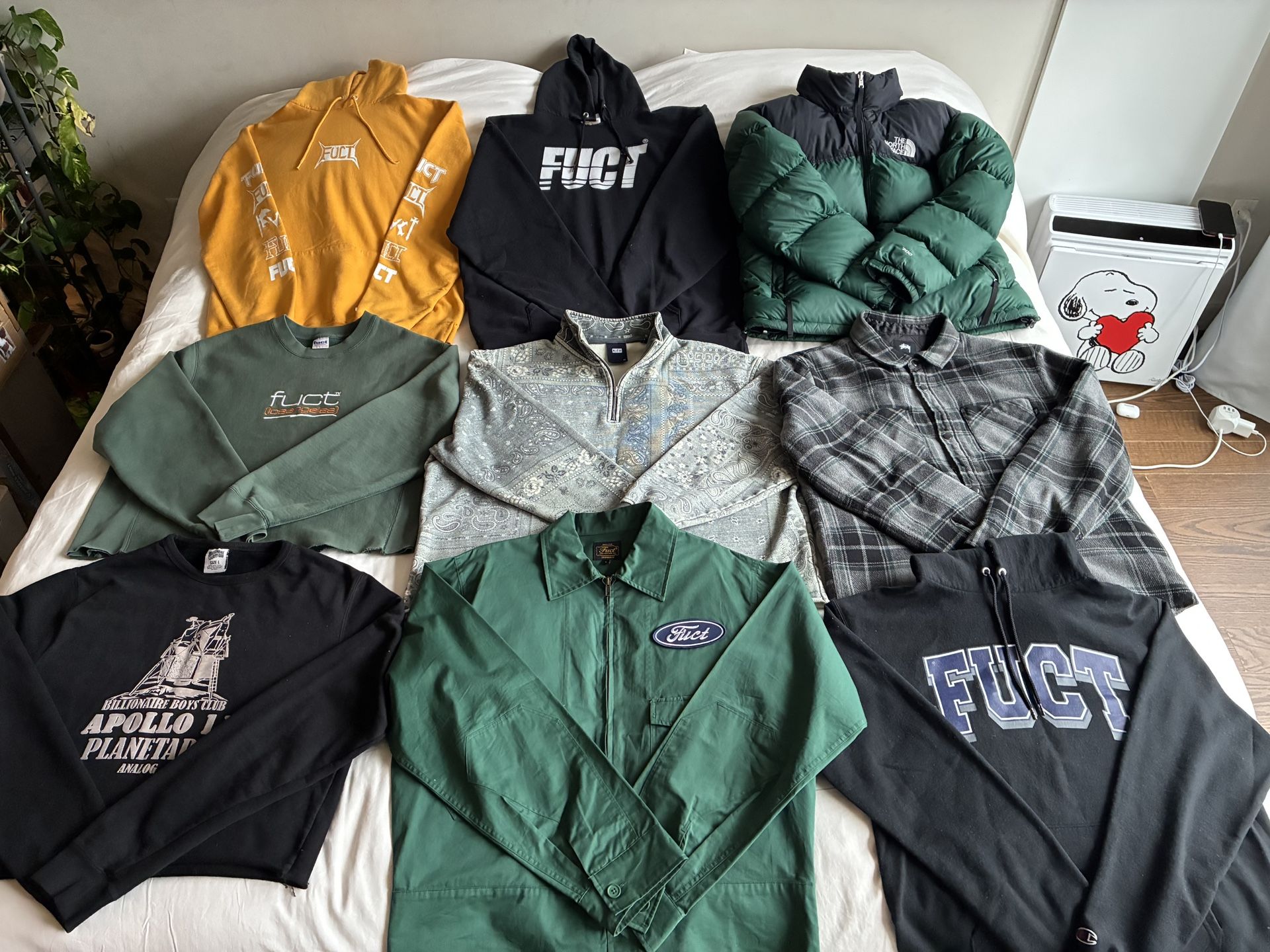 KITH, Stussy, The North Face, Billionaire Boys Club, FUCT