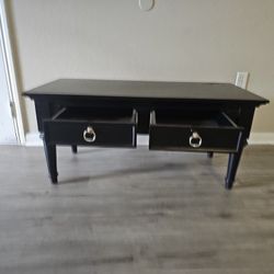 Black console table