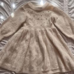 Rare Editions Cream Cashmere Dress, Size 2T