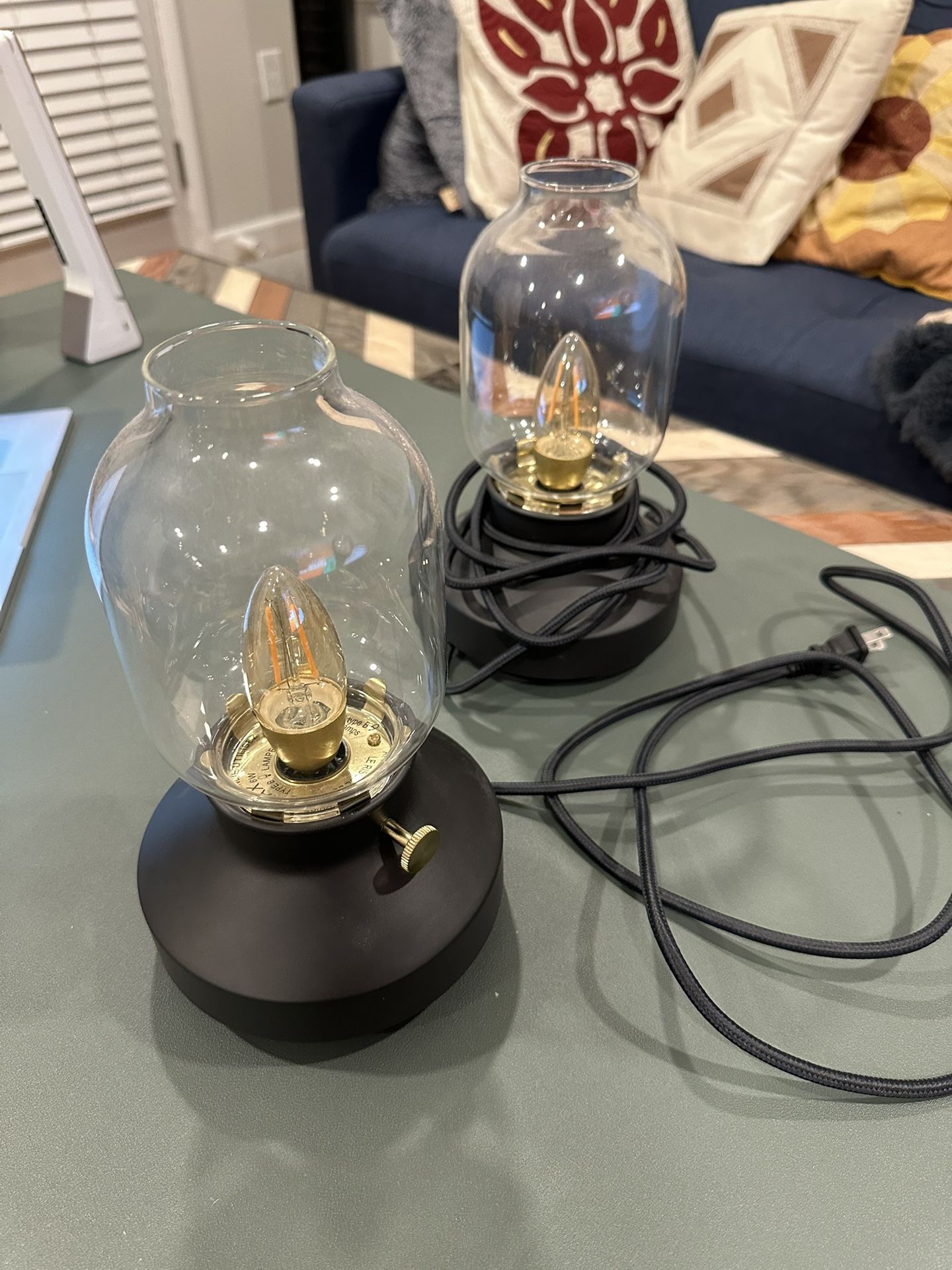 Two Table Top Dimmable Lamps