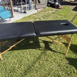 Message black bed table