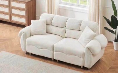 Cloud Velvet Multiple Styles with Footrest   - Two-Seater Sofa
