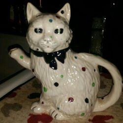 Vintage Stafford shire Short & Son England Polka Dot Teapot 8" make offer