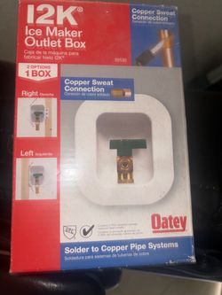 Oatey I2K Ice Maker Outlet Box Copper Sweat
