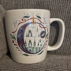 Walt Disney World Parks Mug Cinderella Castle Letter "C" ABC Collection