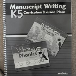 Abeka K5 Manuscript Writing Curriculum, Kindergarten Grade