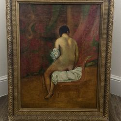 Old Oil Painting on Canvas